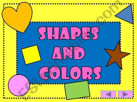 Esl English Powerpoints Shapes And Colors