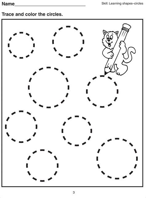 Students identify the following shapes: Printable Basic Shapes Worksheets | Activity Shelter