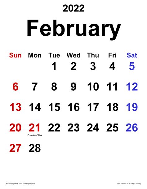 Calendar For February 2022 Calendar Example And Ideas