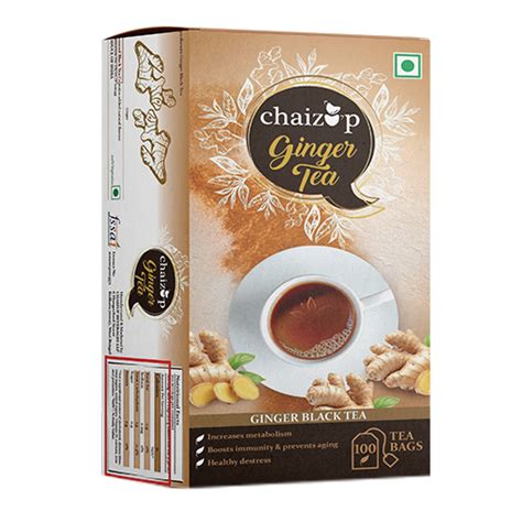 Ginger Black Tea 100 Tea Bags Chaizup