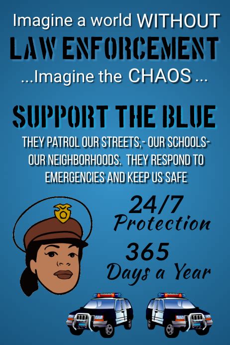 Copy Of Support Our Police Poster Template Postermywall