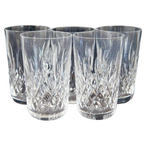 5 Vintage Waterford Crystal Lismore Tumblers High Ball Water Juice Glasses 12 Oz For Sale At