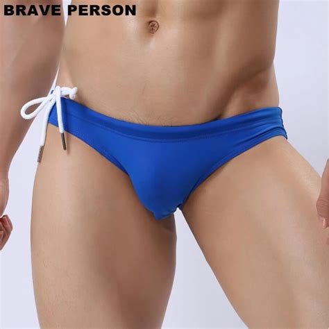 Brave Person Men S New Nylon Solid Beachwear Briefs Bikini Men Low Rise Sexy Briefs Gay 8 Colors