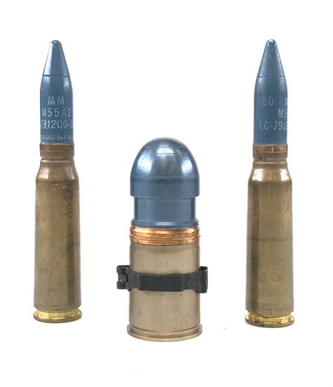 Lot 3pc Lot Of 20mm And 40mm Training Dummy Rounds