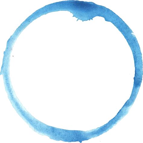 6 Blue Watercolor Circle Png Transparent