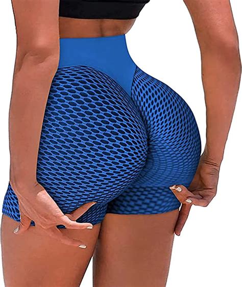 Butt Lifting Yoga Shorts For Women High Waist Tummy Control Textured