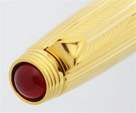 Parker 75 Custom Fountain Pen Gold Lined Cap Red Lacquer Fine 18k