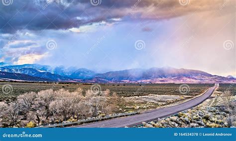 Us Route 89 At Fishlake National Forest In Utah Stock Photo Image
