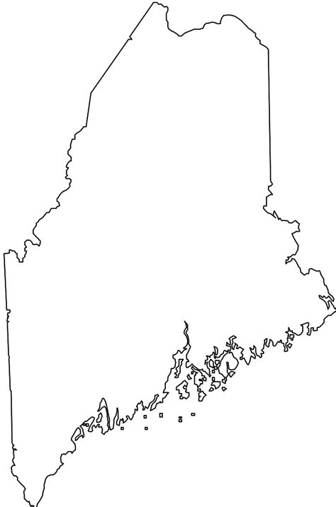 State Of Maine Coloring Page