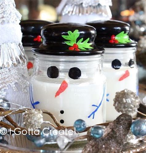 Snowman Glass Jar Crafts Crafts With Glass Jars Diy Snowman Ornaments Jar Crafts