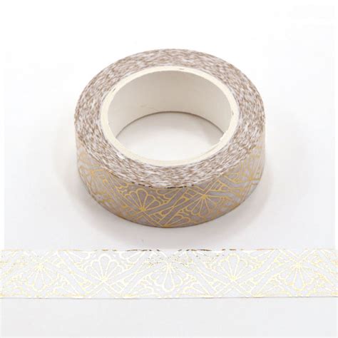 gold foil flowers washi tape custom and stock washi tape manufacturer cn