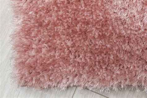 Blush Pink Shaggy Rug Plush