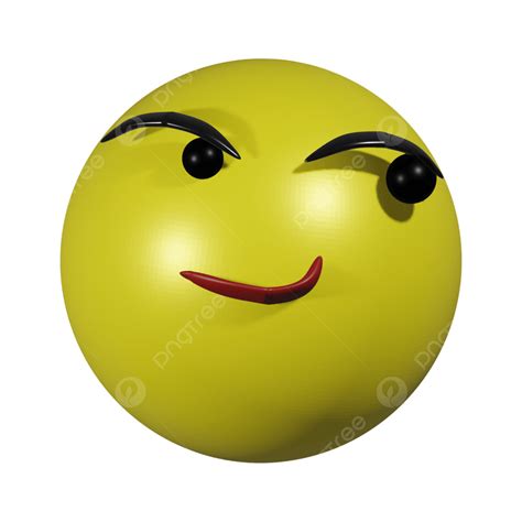Emoticons 3d Transparent Png Emoticon Face 3d Style Smirk Style Icons