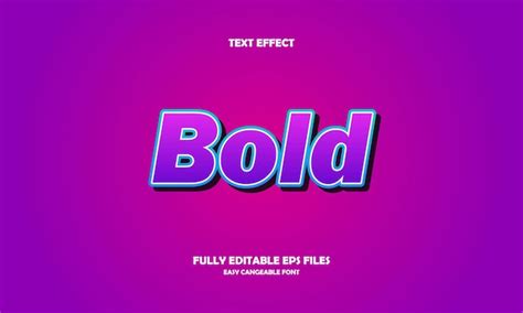 Premium Vector Bold Text Effect Design Template