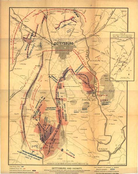 Gettysburg Battlefield Map Gettysburg Mappery