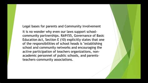 Sociological And Legal Bases Of School Community Partnership Youtube