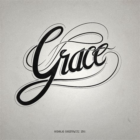 Grace Grace Tattoos Cool Lettering Tattoo Lettering