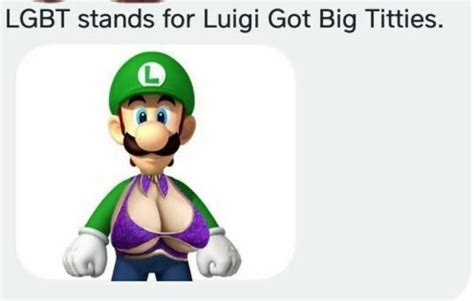 Lgbt Stands For Luigi Got Big Titties Luigi Know Your Meme