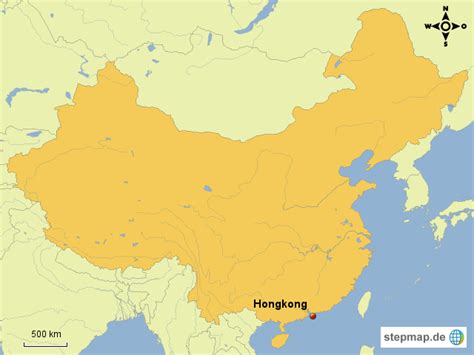 Stepmap Hongkong Lage China Landkarte Für China