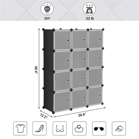 Buy Songmics Cube Storage Organizer 12 Cube Closet Storage Shelves