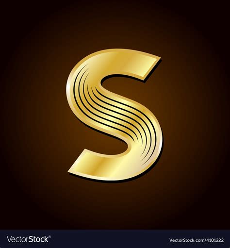 Letter S Golden Style Logo Template Royalty Free Vector