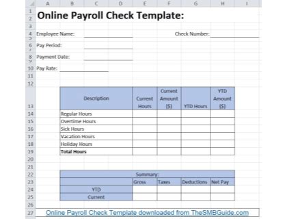 Free Payroll Templates listed with downloads available