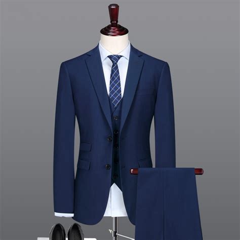 Stock up your wardrobe with smart business styles for men from our collection of men's formal wear. men suit jacket vest pant 3pcs set business slim groom ...