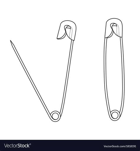 Image Of Safety Pin Vector Isolated On Background Download A Free