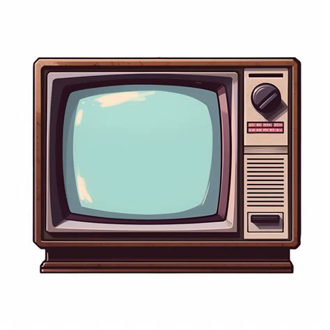 Retro Tv Television Clipart Ai Generated 24780362 Png
