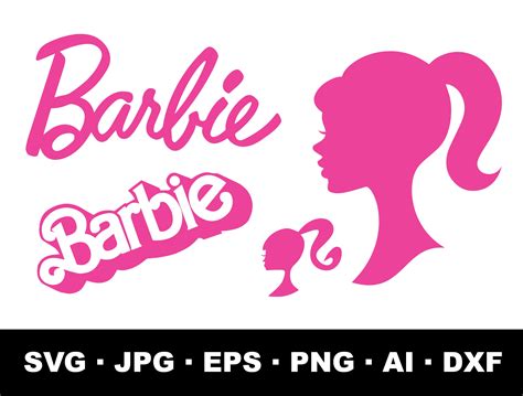 Barbie Logo Vector Svgepspngaidxf File Barbie Etsy