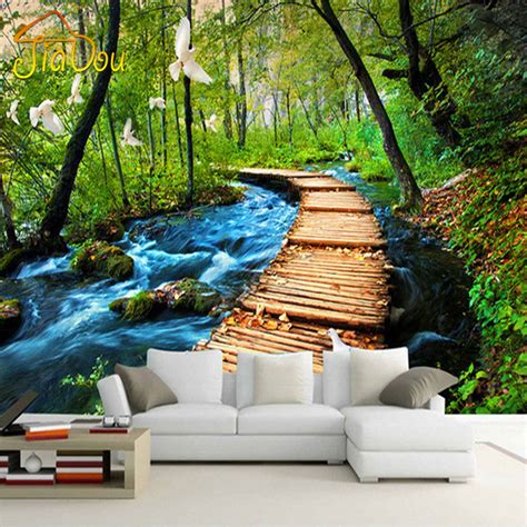 Custom 3d Photo Wallpaper Forest Nature Scenery Large Wall Mural