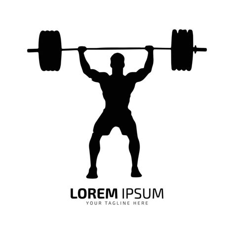 Minimal And Abstract Logo Of Gym Vector Man Icon Fitness Silhouette