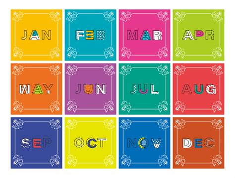 Monthly & yearly pdf calendar service. 7 Best Free Printable Month Names - printablee.com