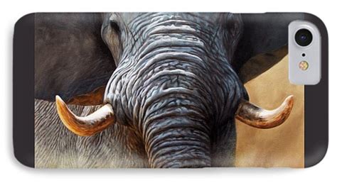 African Elephant Charge Painting By Jason Morgan