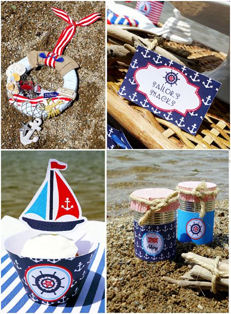 Our nautical party decorations feature classic ship images of anchors, life preservers, nautical signal flags, ship wheels and lighthouses. A Rustic Shabby Chic Nautical Birthday Party - Party Ideas ...