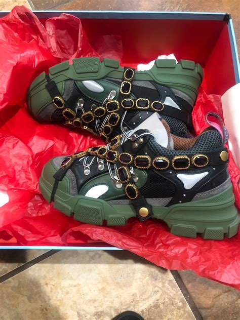Gucci Gucci Flashtrek Sneakers W Removable Crystals Grailed