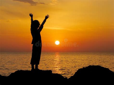 Young Girl At Sunrise Stock Image Image Of Happiness 6053321