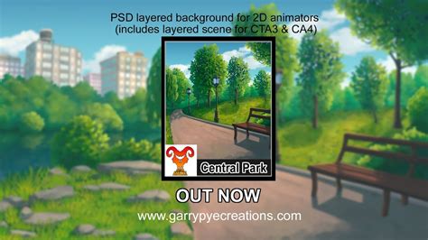 Central Park 2d Animation Background By Anton Bakhmat Youtube