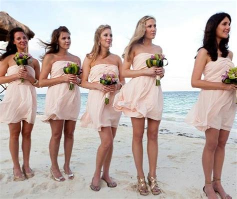 Love These Bridesmaids Dresses Pink Bridesmaid Dresses Short Beach