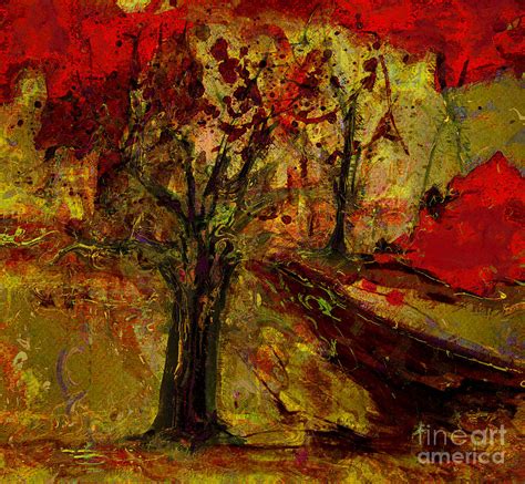 Abstract Tree Painting By Julie Lueders