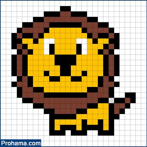 Lion Pixel Art Pixel Art X
