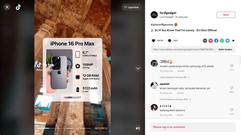 Tunjuk Id Viral Iphone Pro Max Di Tiktok Ini Bocoran Spesifikasi