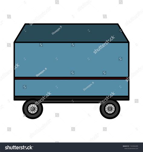 Luggage Container Transportation Airport Cargo Stock Vector Royalty