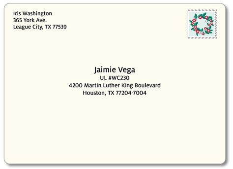 Mailing Address Example