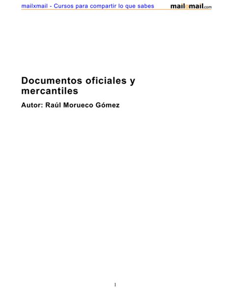 Documentos Oficiales Y Mercantiles