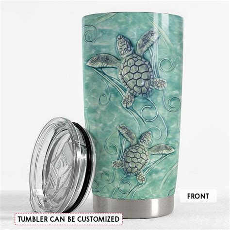 Personalized Turtle Tumbler With Customize Name Sandjest