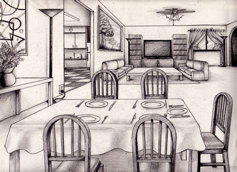Perspective 3d Room Drawing Lalocositas