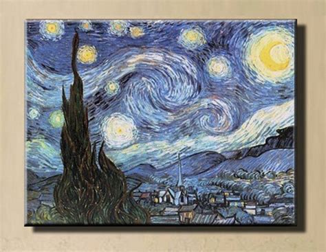 Cuadro Lienzo Canvas La Noche Estrellada Van Gogh 67x100cm 93813