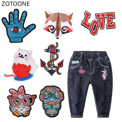 Zotoone Iron On Animal Patch For Clothes Jeans Sew On Embroidered