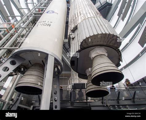 A Blue Streak And Thor Able Rockets In The National Space Centre In